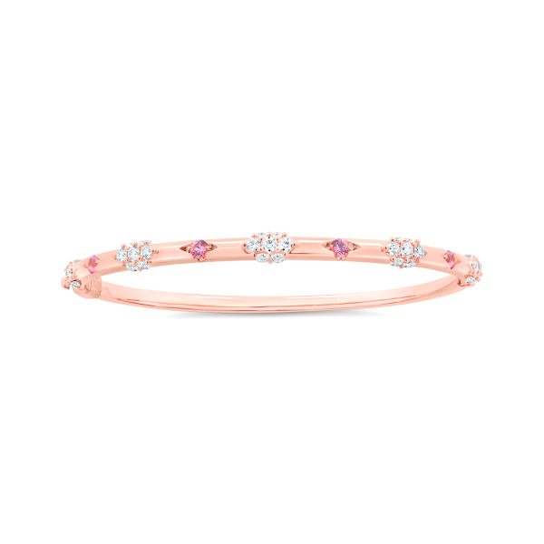 Jack Kelége pink sapphire and diamond bracelet in rose gold - KGB171P-PS