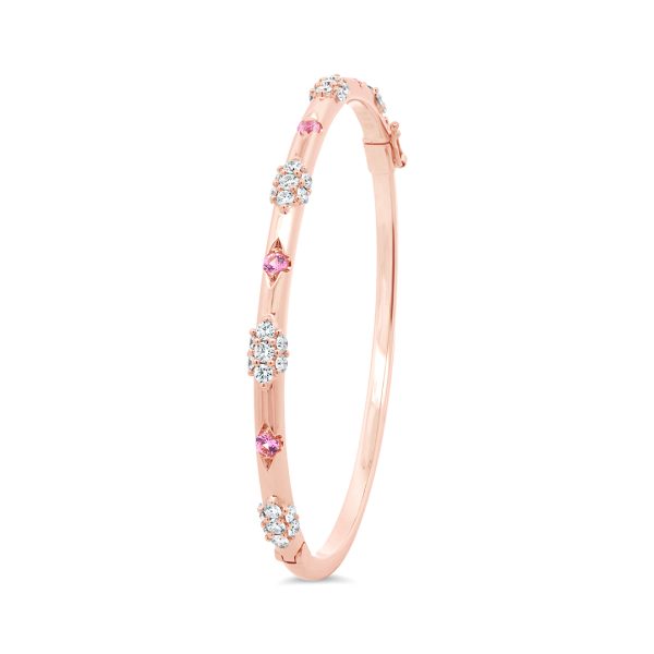 Pink Sapphire and Diamond Bracelet in Rose Gold - KGB171P-PS