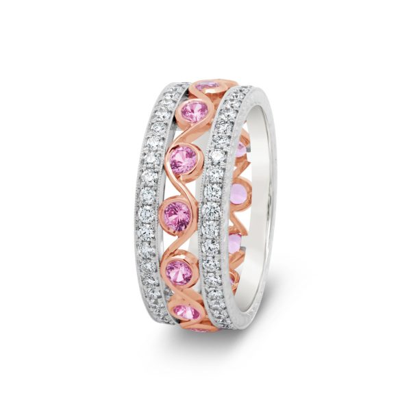Jack Kelége pink sapphire and diamond eternity band - KGBD194