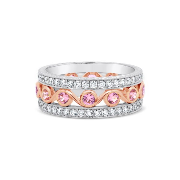 Pink Sapphire and Diamond Eternity Band - KGBD194