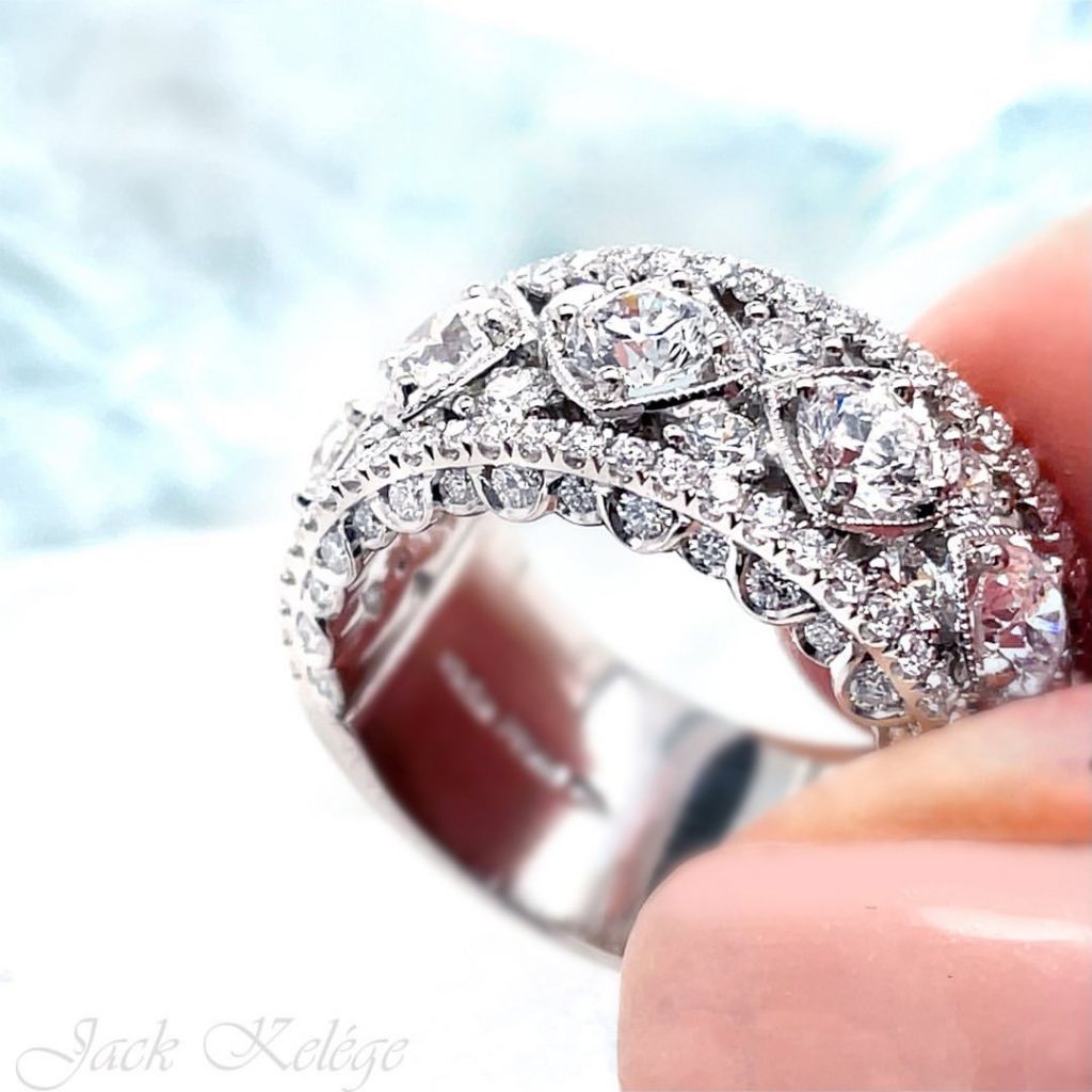 Jack Kelége platinum diamond band - KPBD776