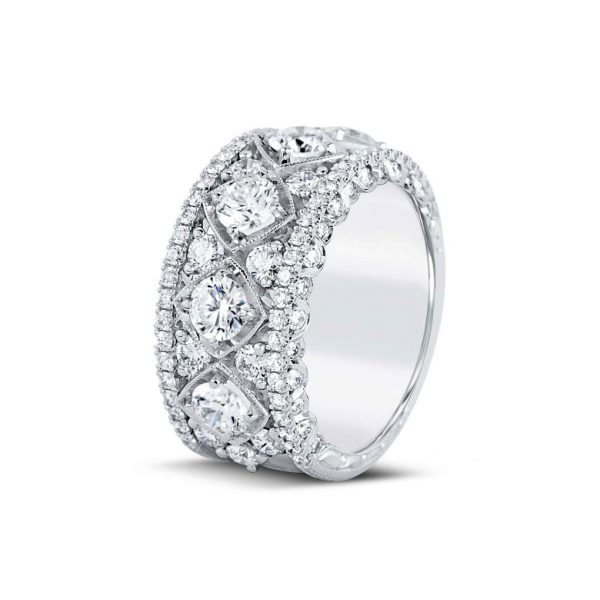 Jack Kelége diamond band set in platinum - KPBD776