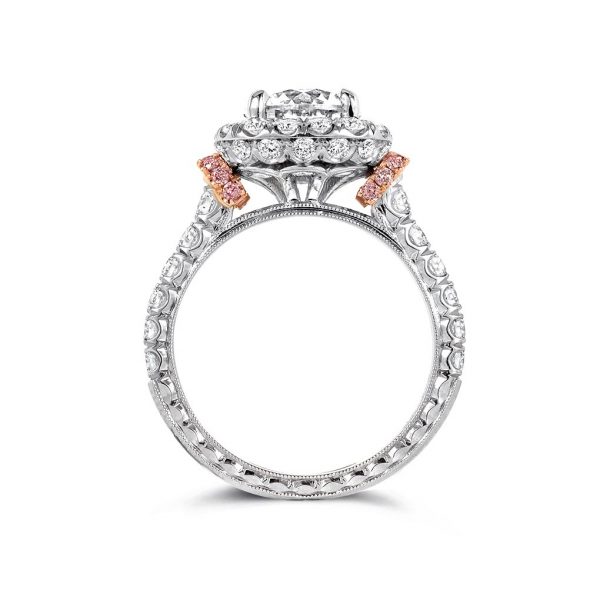 Pink Diamond Accent Engagement Ring - KPR766-1