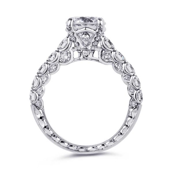 Platinum 3-Sided Diamond Engagement Ring - KPR769