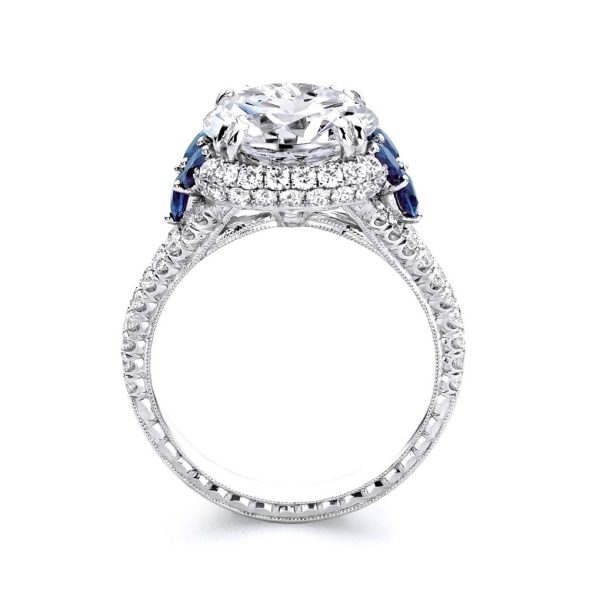 Diamond Engagement Ring with Sapphires - KPR742S