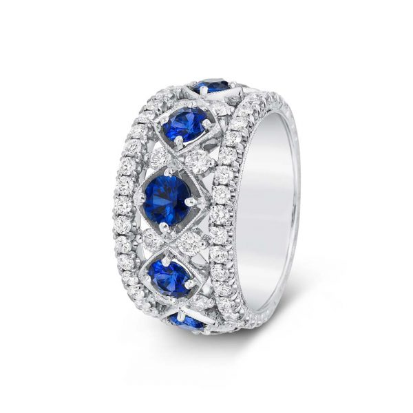 Jack Kelége sapphire and diamond band - KPBD773