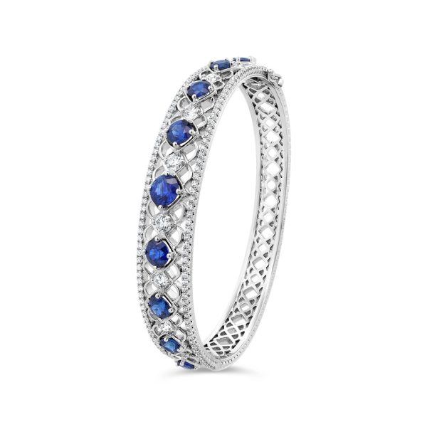 Jack Kelége Sapphire and Diamond Bangle Bracelet - KGB190S
