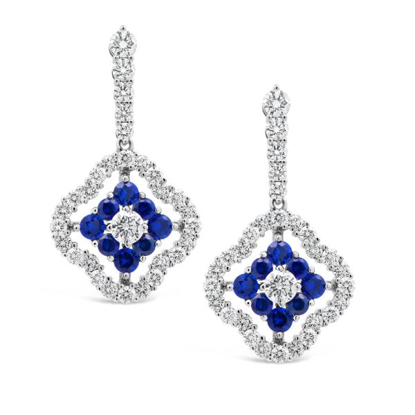 Jack Kelége sapphire and diamond drop earrings - KGE277S