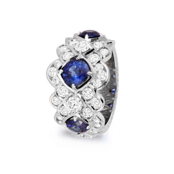 Jack Kelége sapphire & diamond band - KPBD795