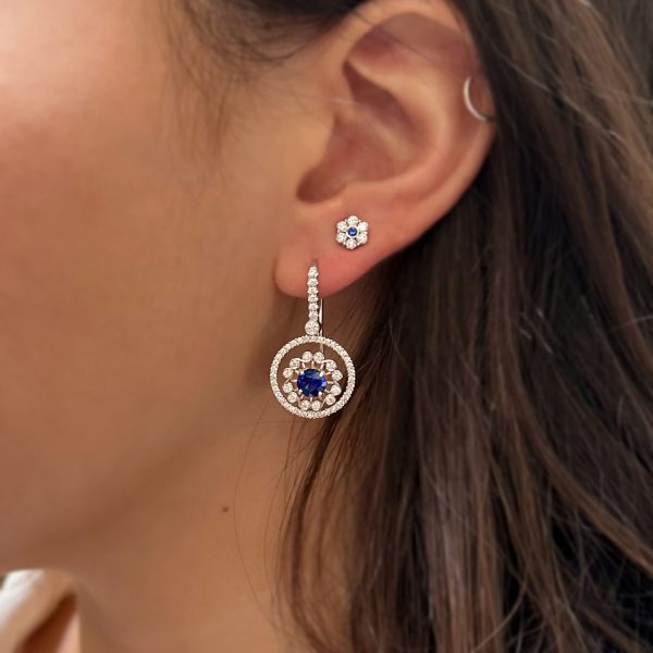 Jack Kelége sapphire & diamond earrings KGE219