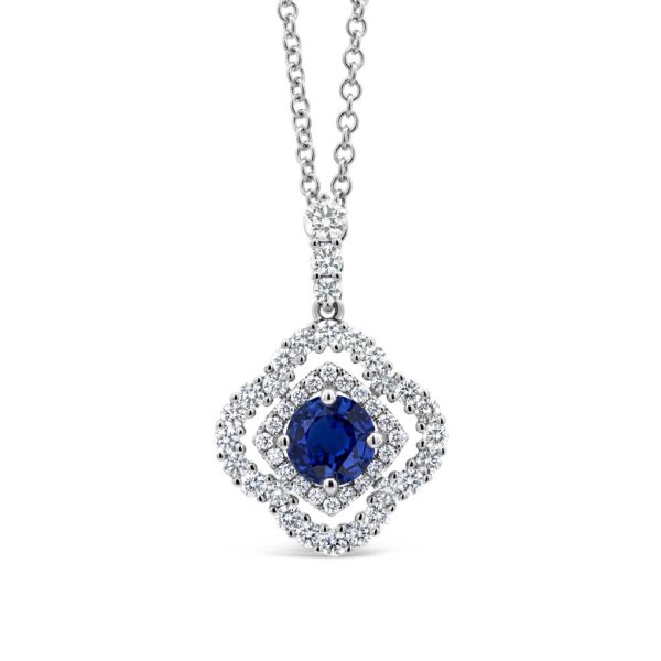 Jack Kelége sapphire and diamond pendant necklace - KGN209S