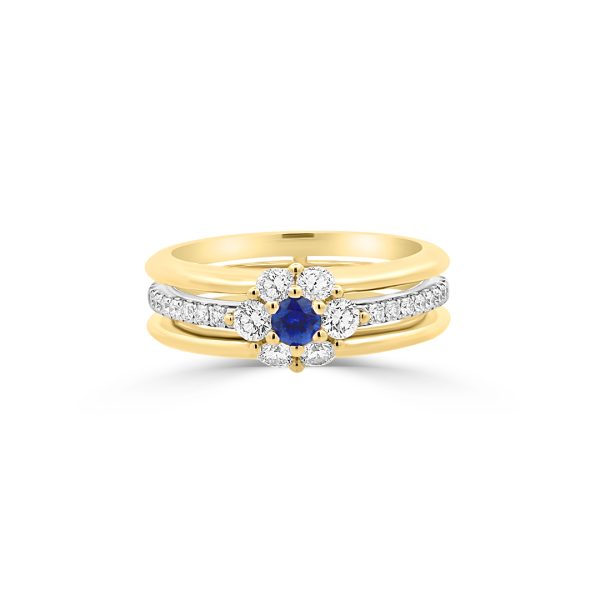 Jack Kelége sapphire and diamond flower band - KGBD262YS