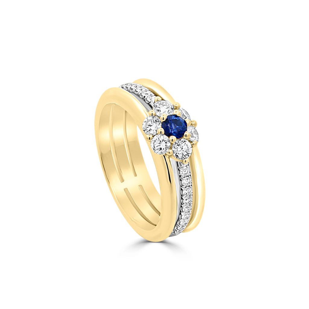 Jack Kelége sapphire and diamond flower band - KGBD262YS