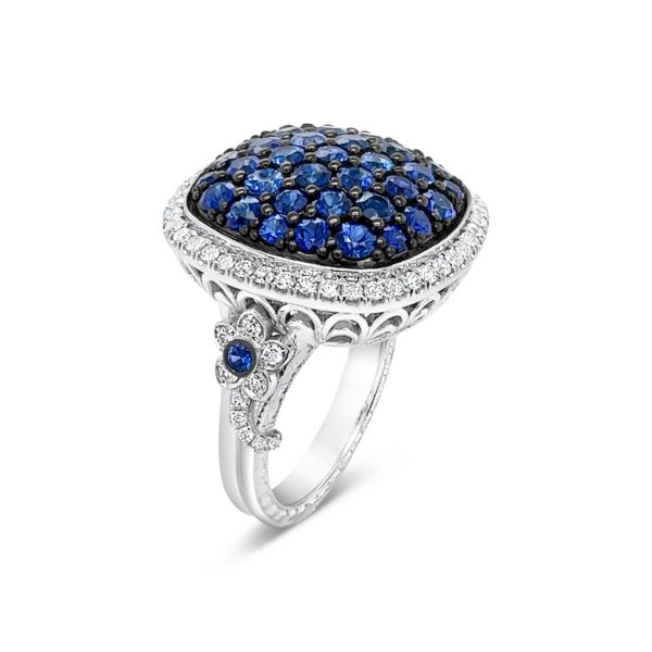Blue Sapphire and Diamond Ring - KGR153S
