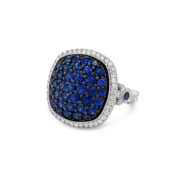 Jack Kelége sapphire & diamond flower ring - KGR153S