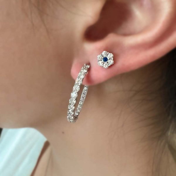 Jack Kelége sapphire stud earrings - KGE246BS