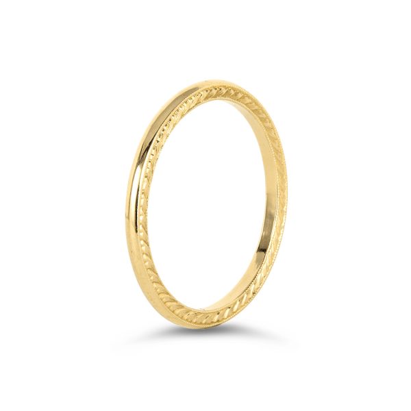 Solid gold wedding band - KGBD163