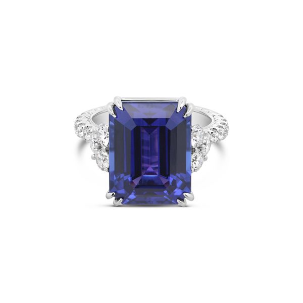Jack Kelége Tanzanite and diamond ring in platinum - KPR844
