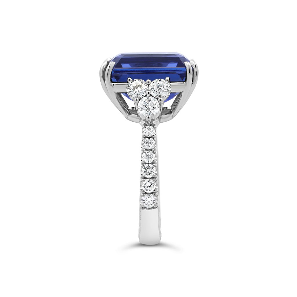 Jack Kelége Tanzanite and diamond ring in platinum - KPR844