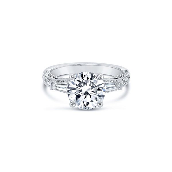 Jack Kelége round diamond ring with baguette accents - KPR787