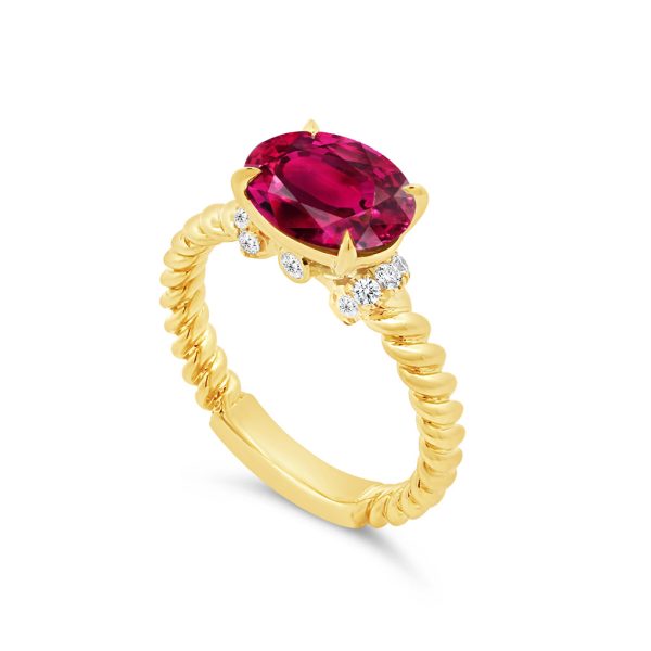 Tourmaline East-West Set Ring - KGR168Y