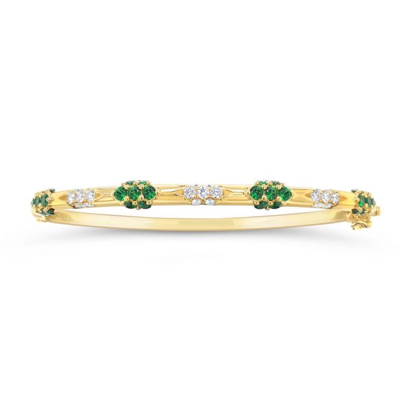 Jack Kelége - tsavorite & diamond bracelet in yellow gold - KGB168YTS