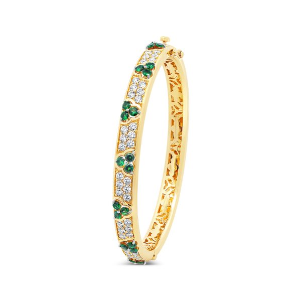 Jack Kelége tsavorite garnet and diamond bangle bracelet - KGB205Y