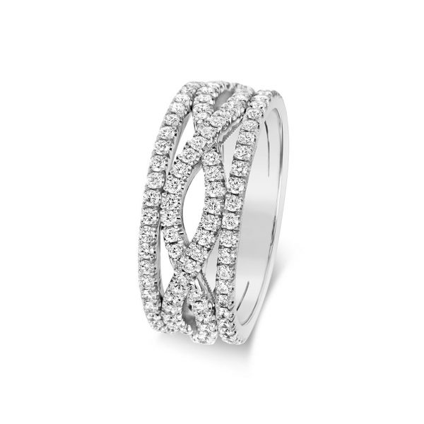 Jack Kelége twisted diamond band set in 18k gold - KGBD161
