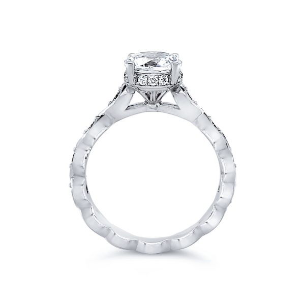Twisted Band Diamond Solitaire Engagement Ring - KGR1114