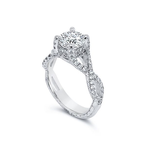 Twisted Band Diamond Engagement Ring - KGR1074