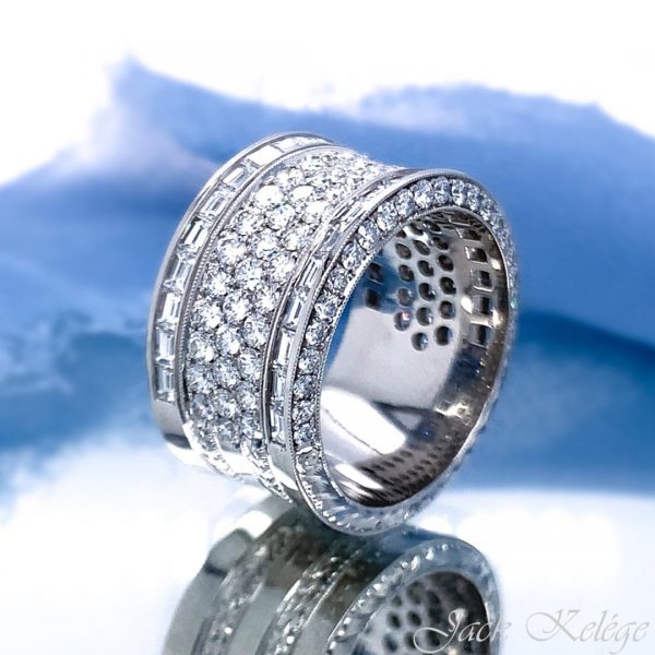 Wide Mixed Diamond Band - KPBD807