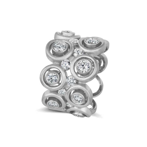 Jack Kelége diamond bubble band set in 18k white gold - KGBD135