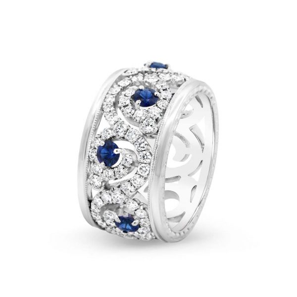 Jack Kelége sapphire and diamond band - KGBD232S