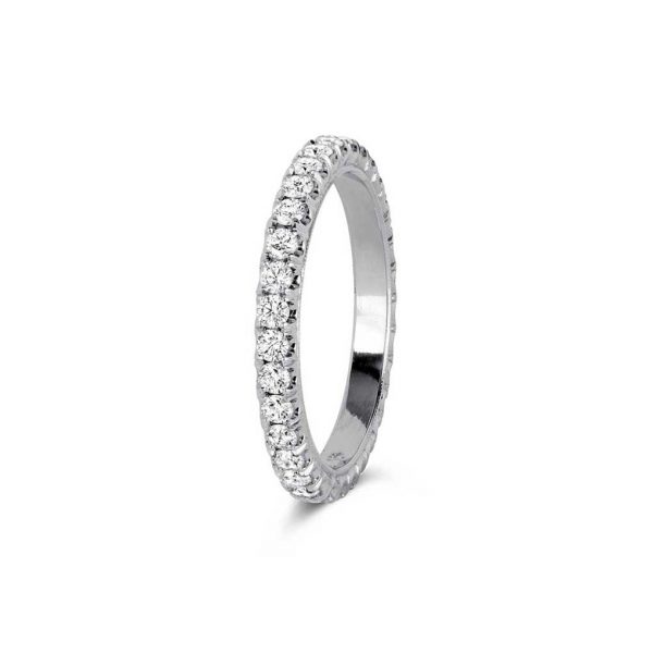 Jack Kelége women's diamond wedding band set in platinum - KPR537BD2