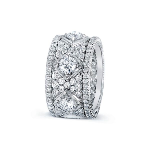 Jack Kelége wide diamond band - KPBD783
