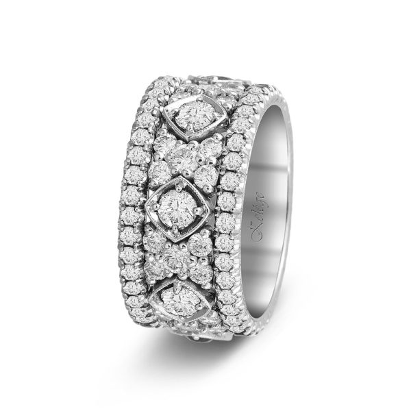 Jack Kelége wide diamond band - KGB132
