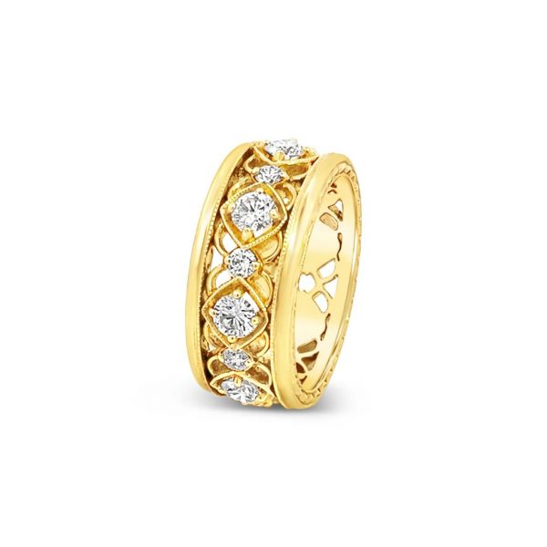 Jack Kelége - women's yellow gold diamond band - KGBD230