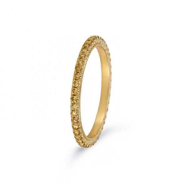 Jack Kelége yellow diamond stacking band - KGBD109-2
