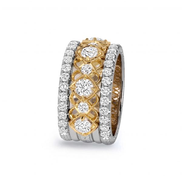 Jack Kelége diamond band in yellow gold - KGBD182