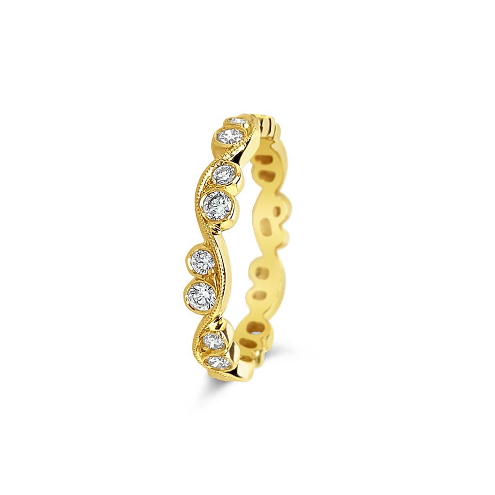 Jack Kelége yellow gold diamond band - KGBD242