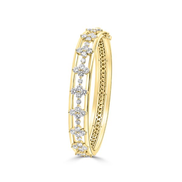 Jack Kelége yellow gold diamond bangle bracelet - KGB199Y