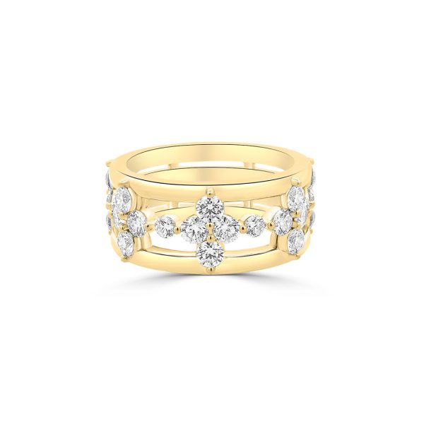 Wide Yellow Gold Diamond Band - KGBD260Y