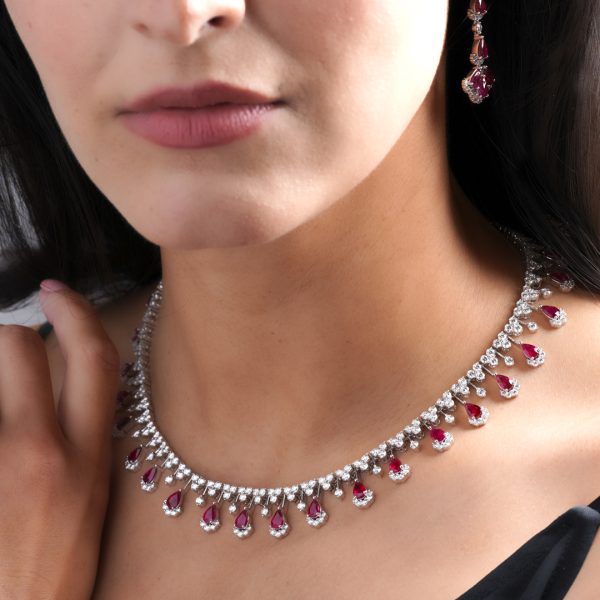 Ruby and Diamond Necklace - KGN202
