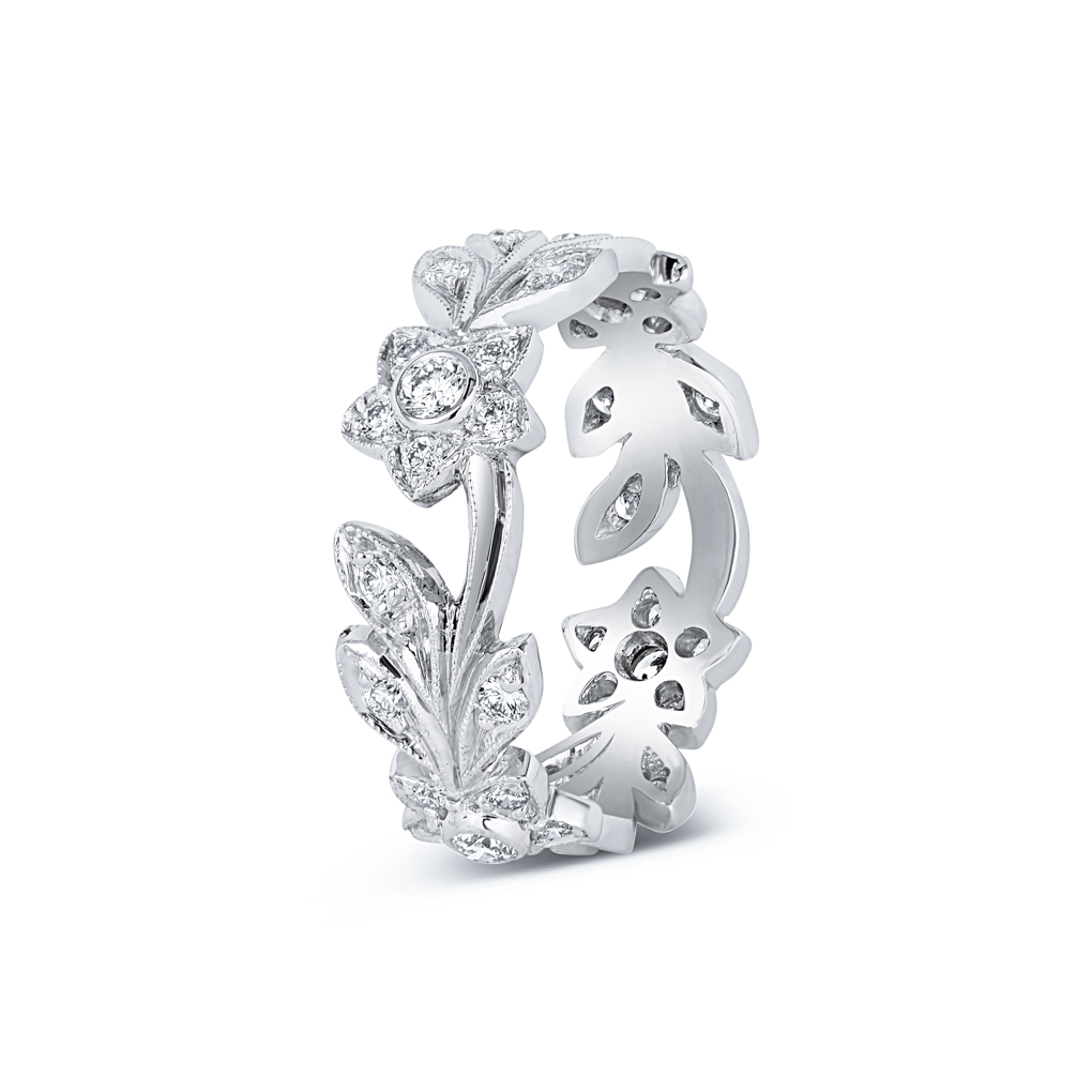 Floral Diamond Eternity Band - KPBD606-1