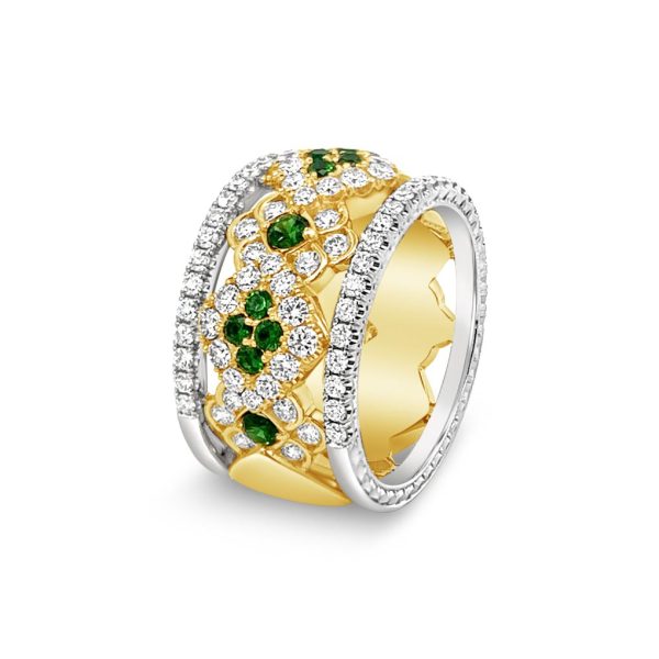 Jack Kelége tsavorite garnet and diamond band - KGBD247TS