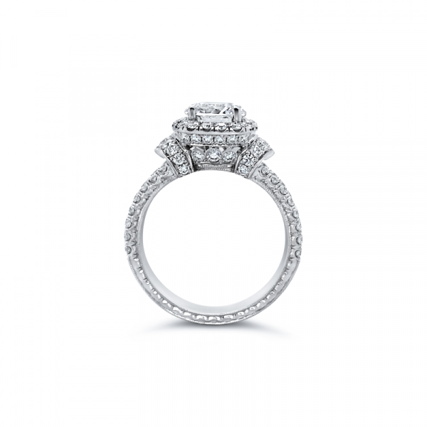 Round Diamond Cuff Engagement Ring - KGR1165