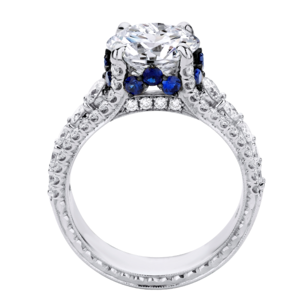 Diamond & Sapphire Engagement Ring - KGR1233S