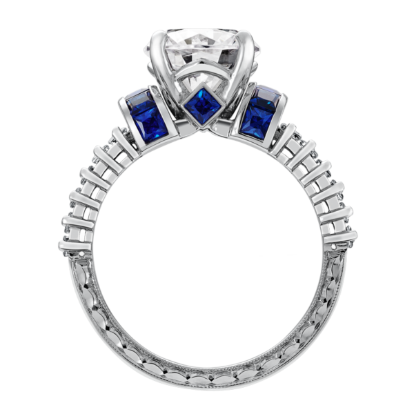 Diamond Baguette and Sapphire Engagement Ring - KGR1236S