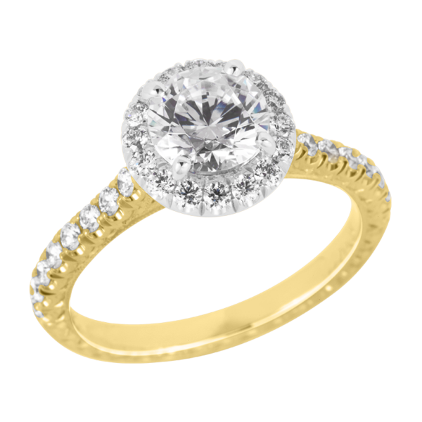 Round Diamond Halo Engagement Ring - KGR1166
