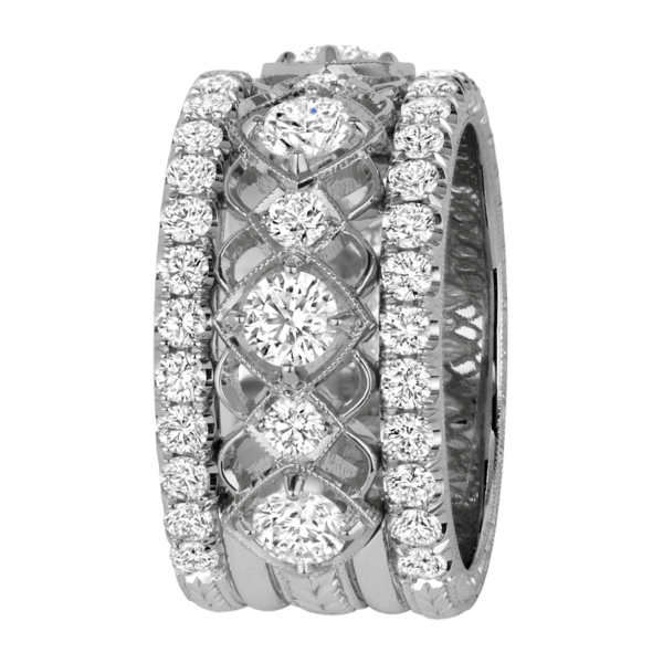 Mixed Metal Diamond Band - KGBD182